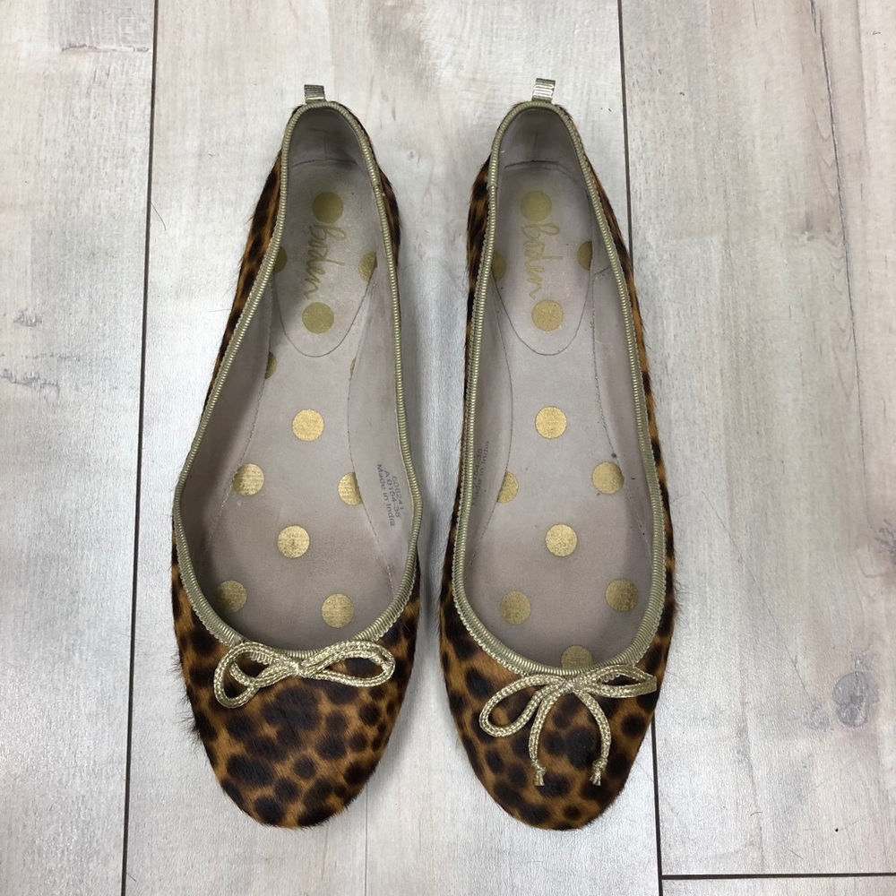 Boden women’s leopard ballet flats size 38